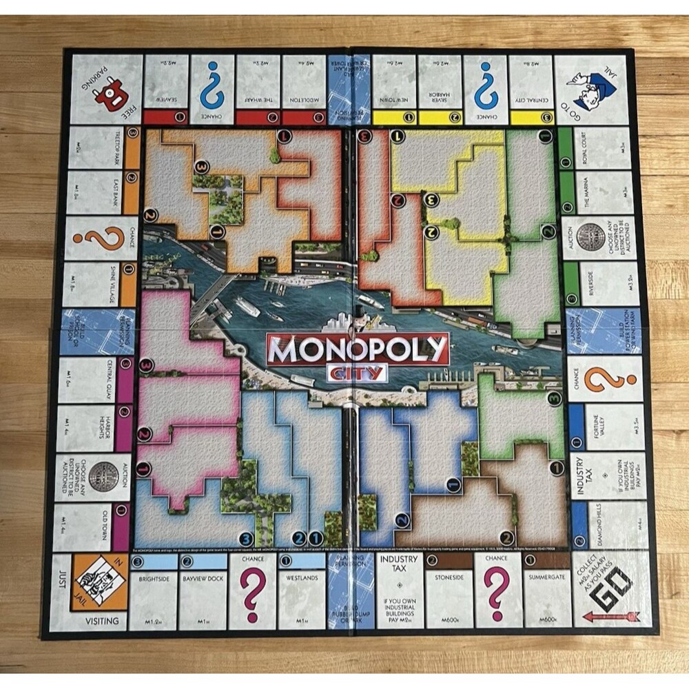 2009 Monopoly City Game Replacement Parts Pieces Game Board